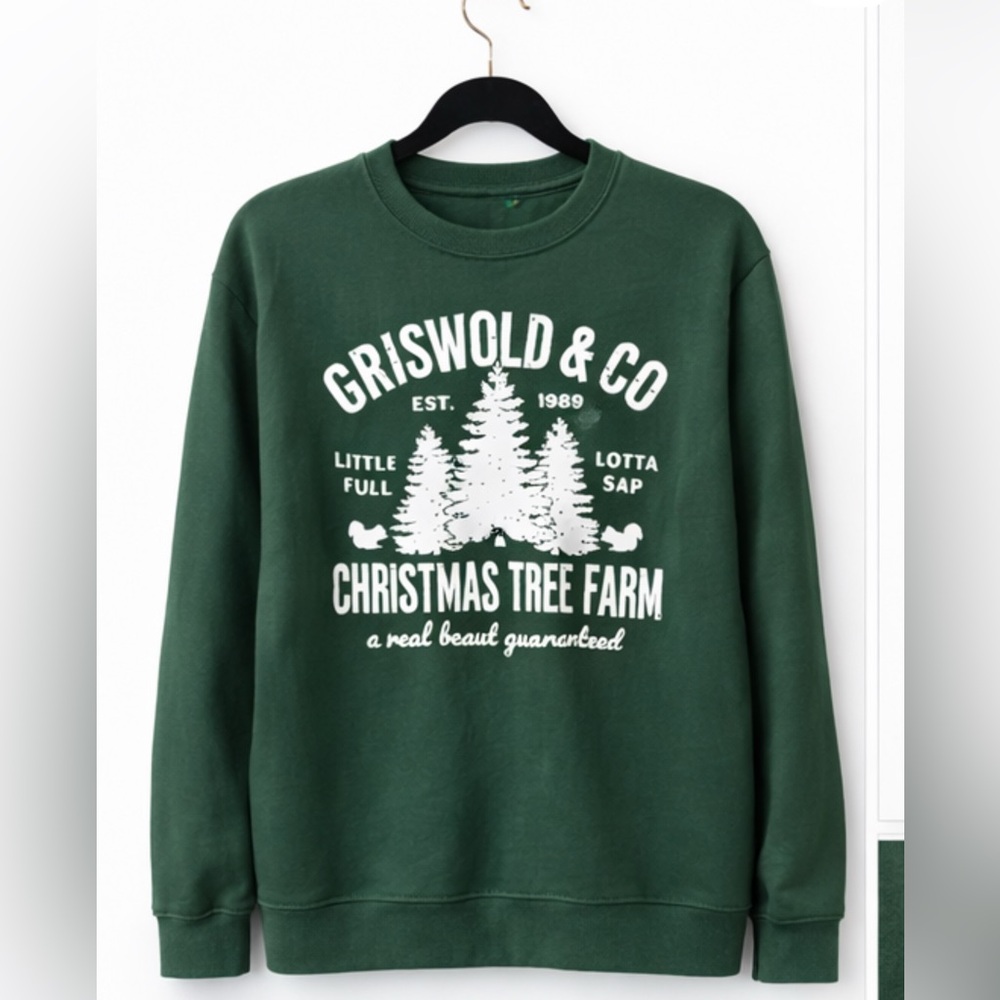 Green Christmas Tree Farm Sweater